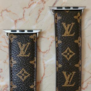 Inspired Luxury Apple Watch LEATHER BAND Fits 42MM 44MM 45MM